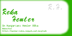 reka hemler business card